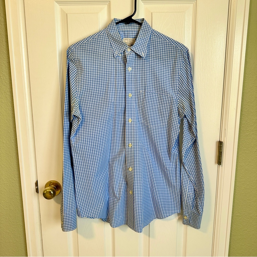 Blue Club Monaco Gingham Slim Fit Dress Shirt